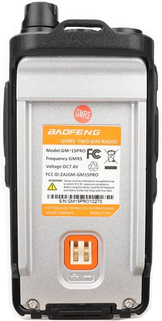 1793032596 BAOFENG GM 15 Pro GMRS Radio 8W NOAA Weather Receiver RadioGMRS Repeater CapableRechargeable Long Range Two Way Radio with Extended Battery USB C Charger2Pack