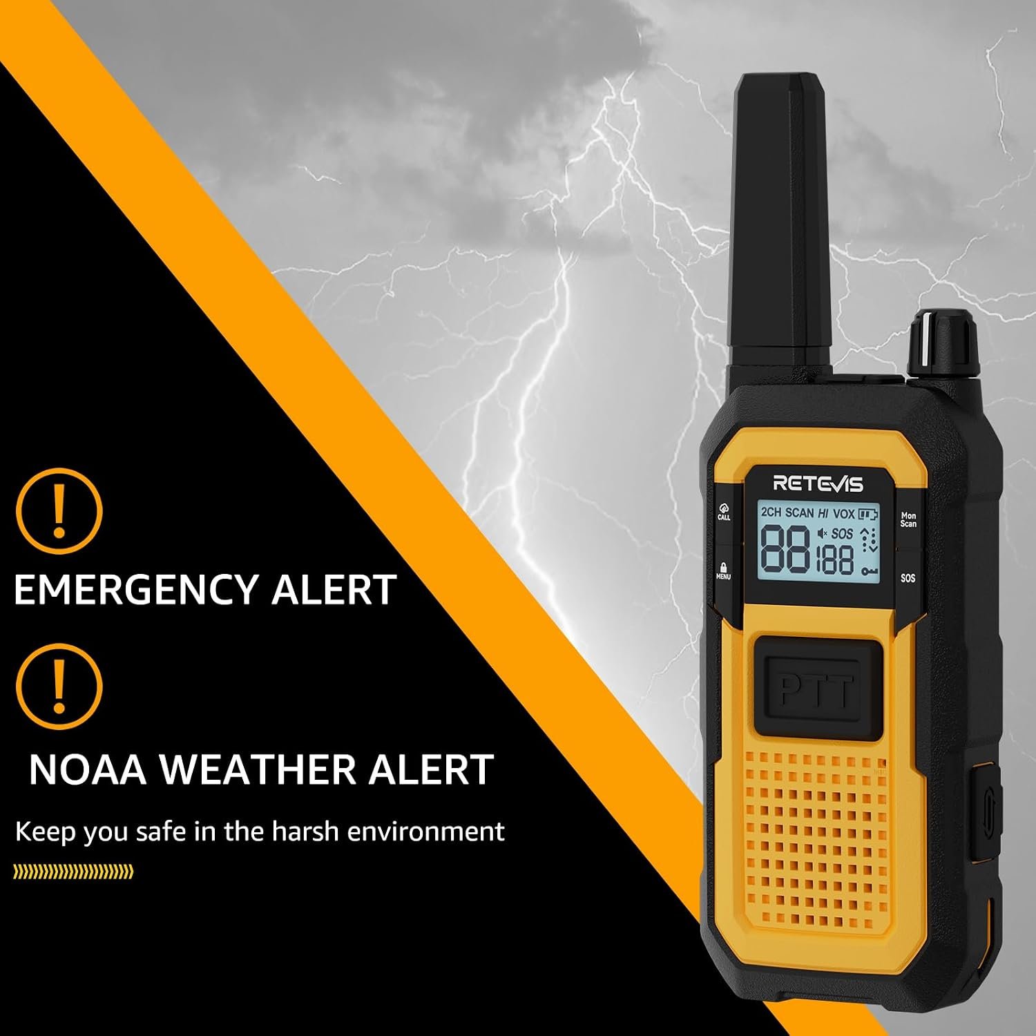 1793032772 Retevis RB48 Military Standard IP67 Waterproof Walkie Talkies Long Range
