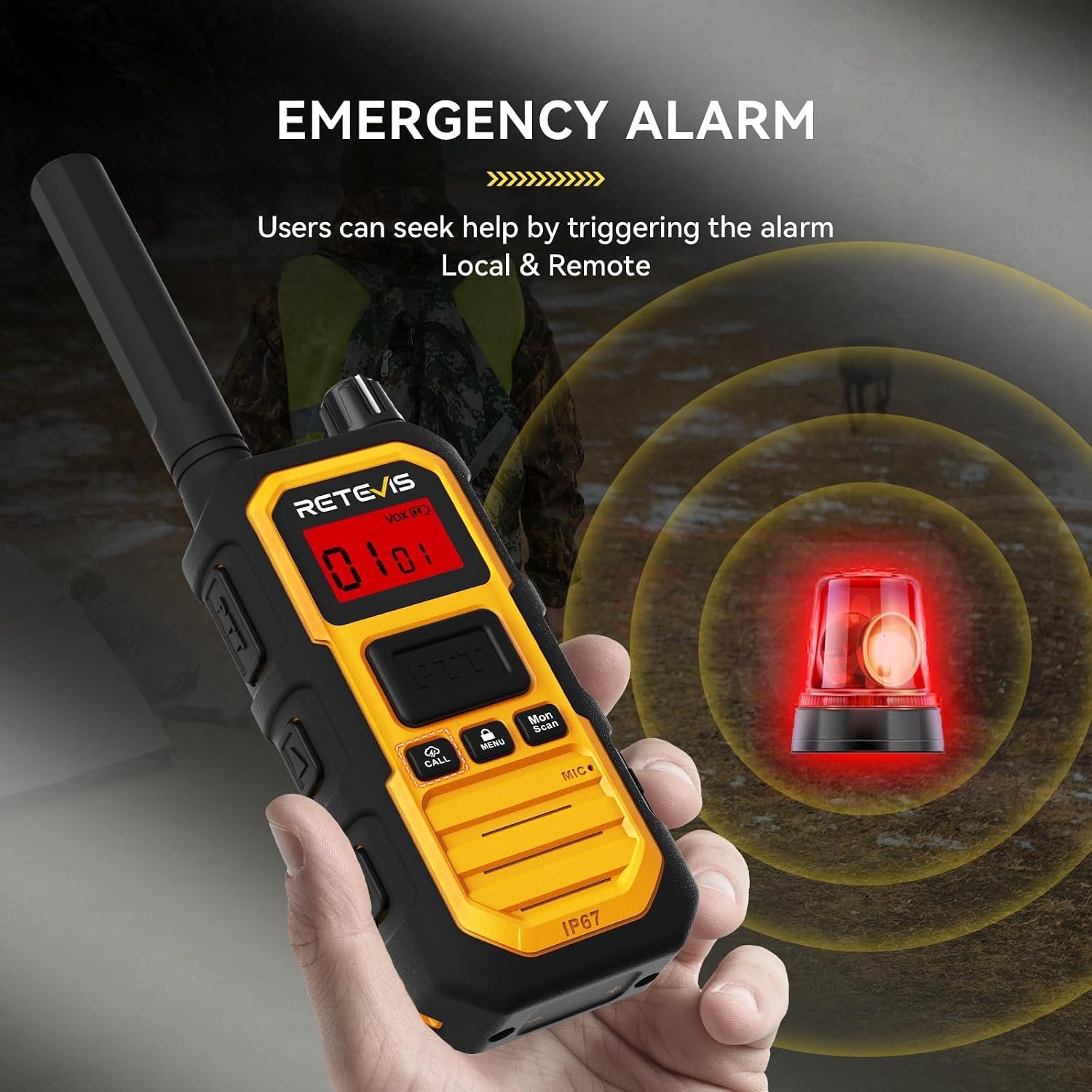 1793041360 Retevis RB48PLUS GMRS Walkie Talkies Long RangeIP67 Waterproof 2 Way Radio
