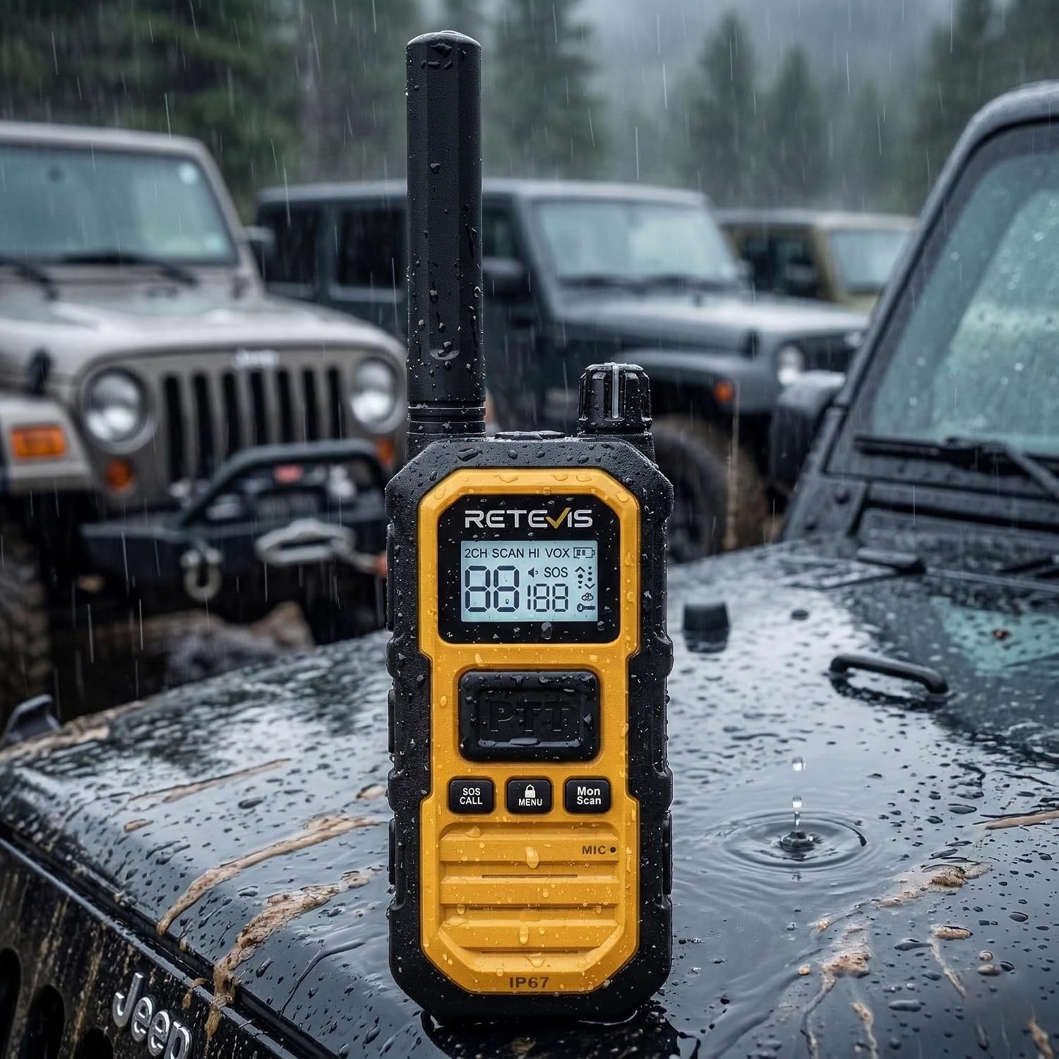 1793041365 Retevis RB48PLUS GMRS Walkie Talkies Long RangeIP67 Waterproof 2 Way Radio